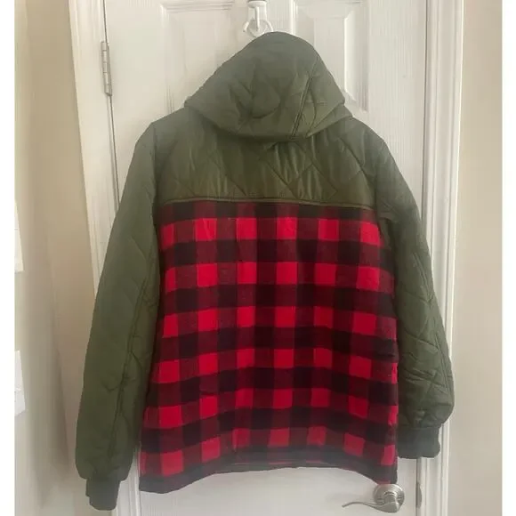 American Stitch (Red Black Green) Flannel Mens Jacket, A67